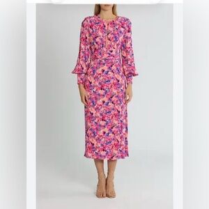 Rebecca Vallance Floral Pink and Blue Women's Dress